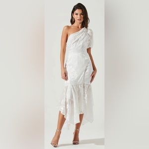 ASTR THE LABEL Santorini Floral White MIDI Dress XS